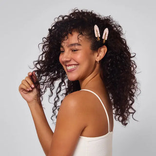Cherry Print Creaseless Clips-Pink