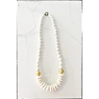 The Penni Multi Bead Necklace-White