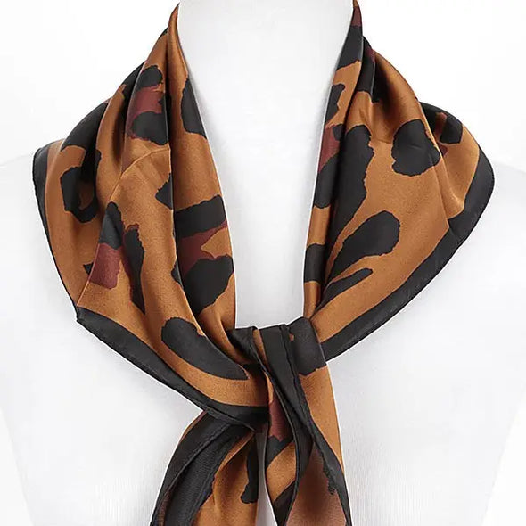 The Leopard Luxe Scarf-Camel