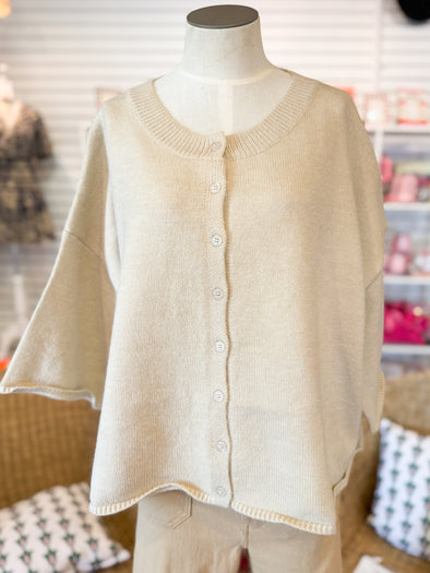 The Jessica Sweater Top-Cream