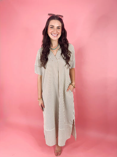 brown stripe maxi 