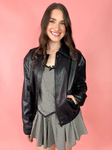 The Beth Leather Jacket-Black
