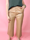 taupe leather pants