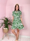 green THML palm dress