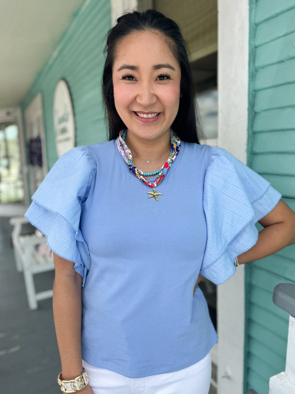 The Iris Top-Blue