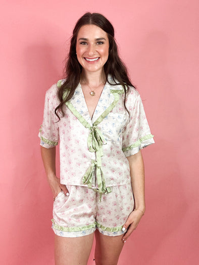 The Sage Floral PJ Set-Pink