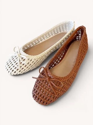The Lake Woven Ballet Flat-Brown