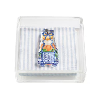 The Pumpkin Topiary Stripe Napkin Set-Blue