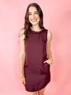 wine shift dress