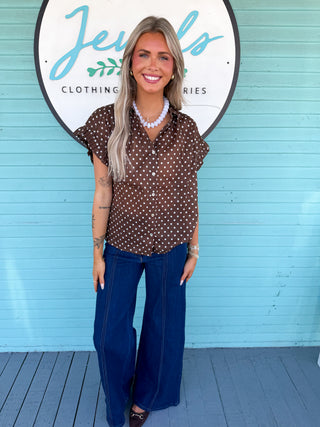 The Geana Polka Dot Top-Coco