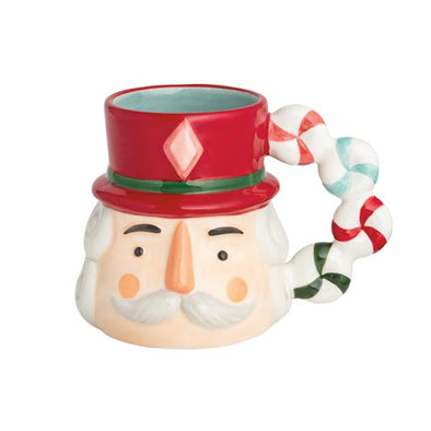 Nutcracker Candy Handle Mug-Blue