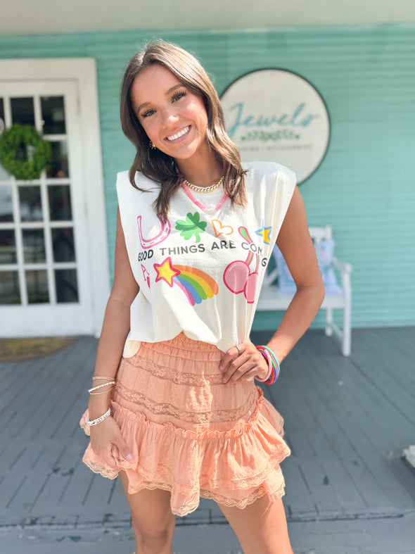The Lola Ruffle Skirt-Orange