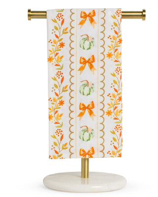 The Pumpkin Bow Hand Towel-Orange