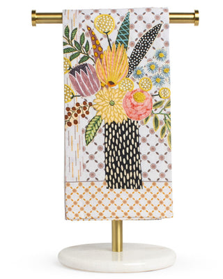 The Autumn Blooms Hand Towel-White