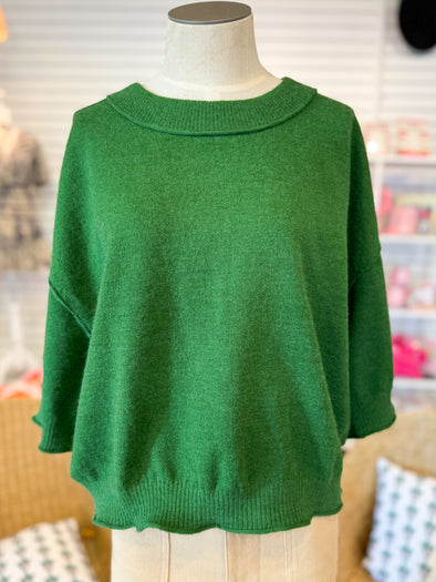 The Cody Sweater Top-Green