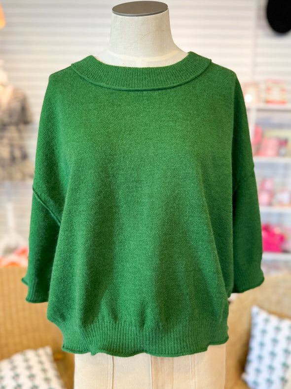The Cody Sweater Top-Green