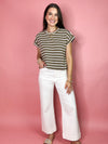 brown stripe top 