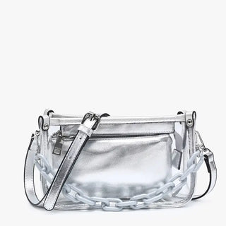 The Jessica Stadium Bag-Silver