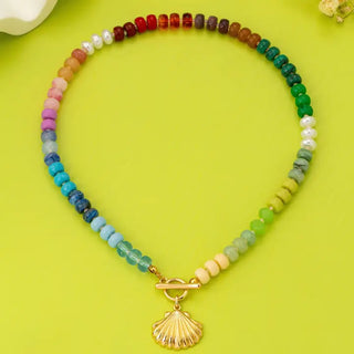 The Rainbow Seashell Necklace-Multi