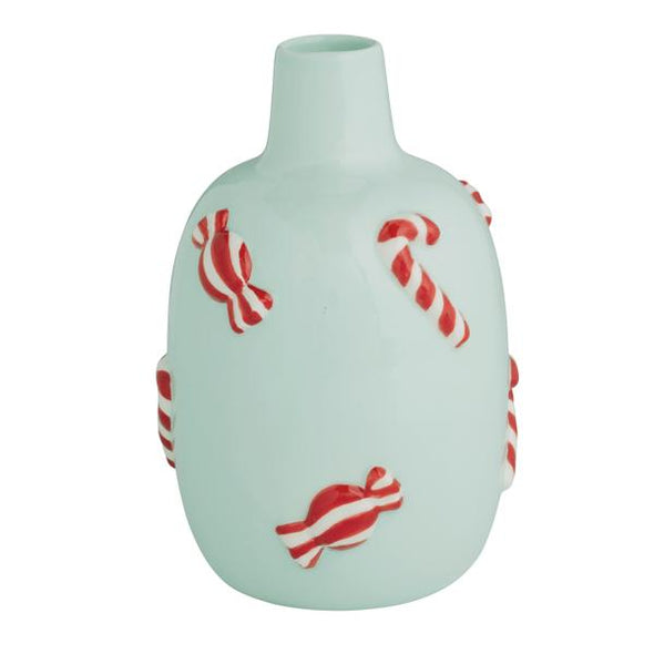 Candy Cane Vase-Mint