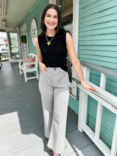 The Sawyer Knit Top-Black