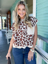 short sleeve leopard top 