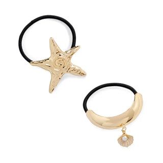 Gold Pony Cuffs-Starfish