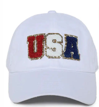 The America Glitter Hat-White