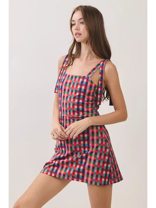 The Cavian Gingham Dress-Multi
