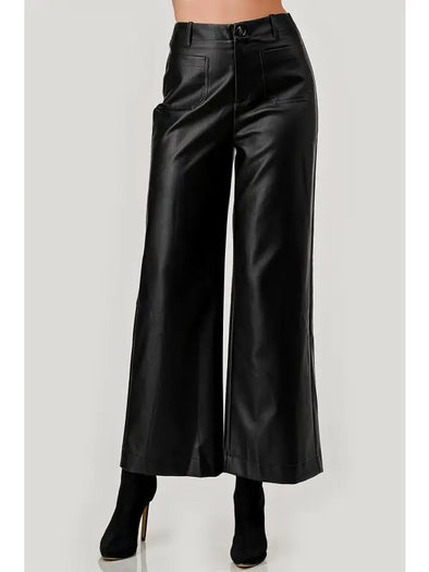 The Jasmin Leather Pant-Black