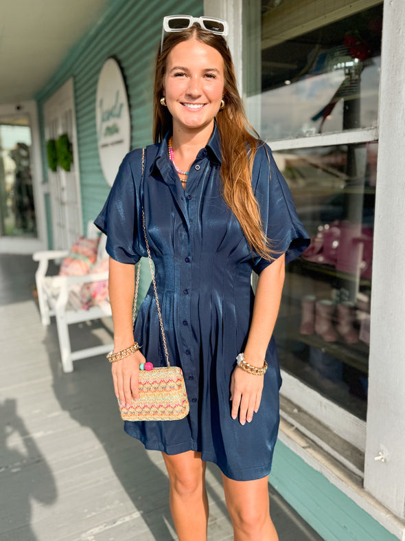 The Millie Button Dress-2 Colors