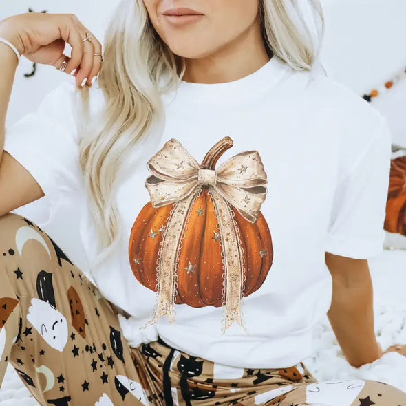 The Girly Pumpkin Tee-White