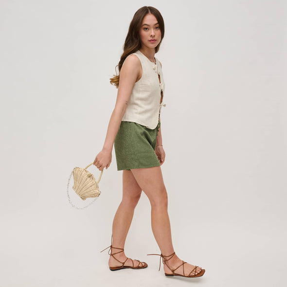 The Erica Seashell Crossbody-Natural