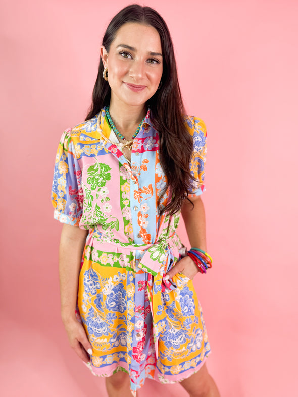 The Sidney Floral Dress-Yellow