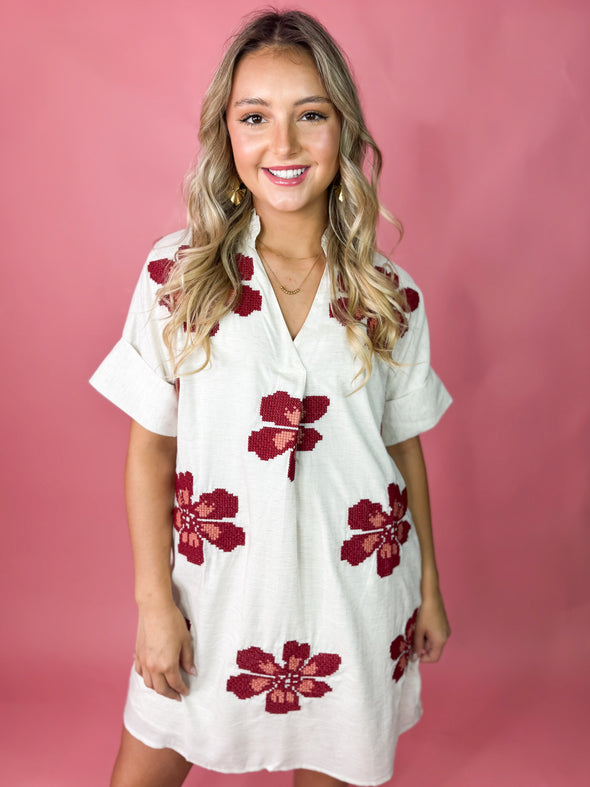 (THML) The Adrienne Crochet Dress-Cream