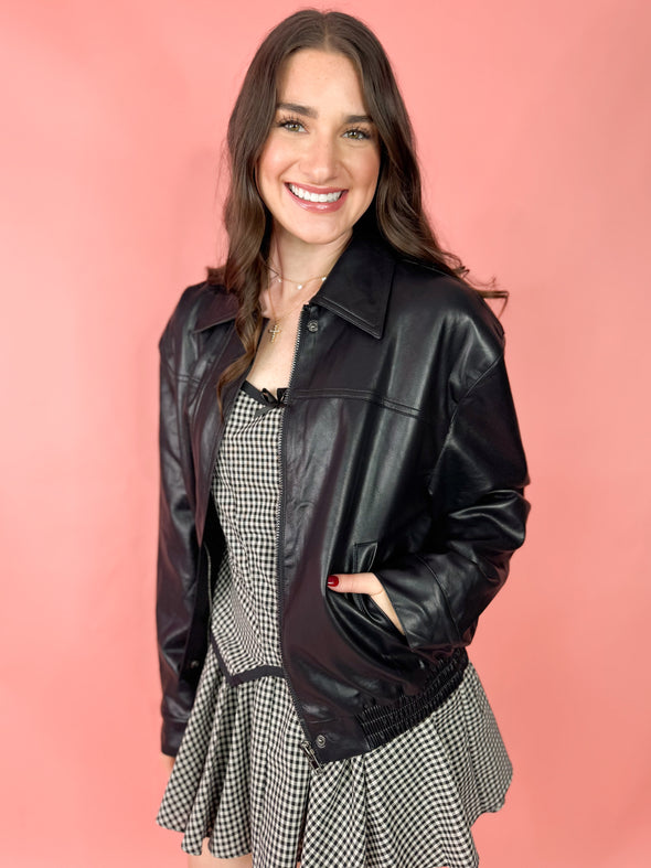 The Beth Leather Jacket-Black