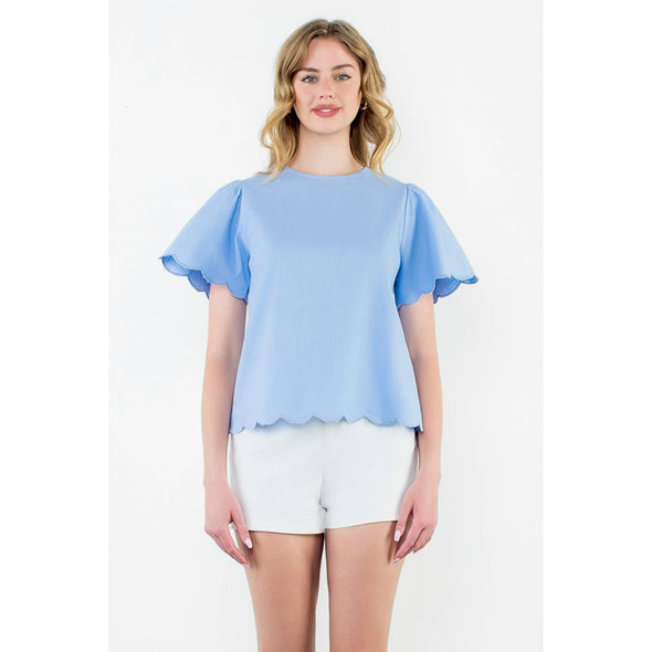 (THML) The Francine Top-Blue