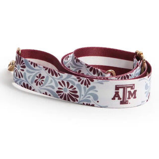 The A&M Floral Purse Strap-Maroon