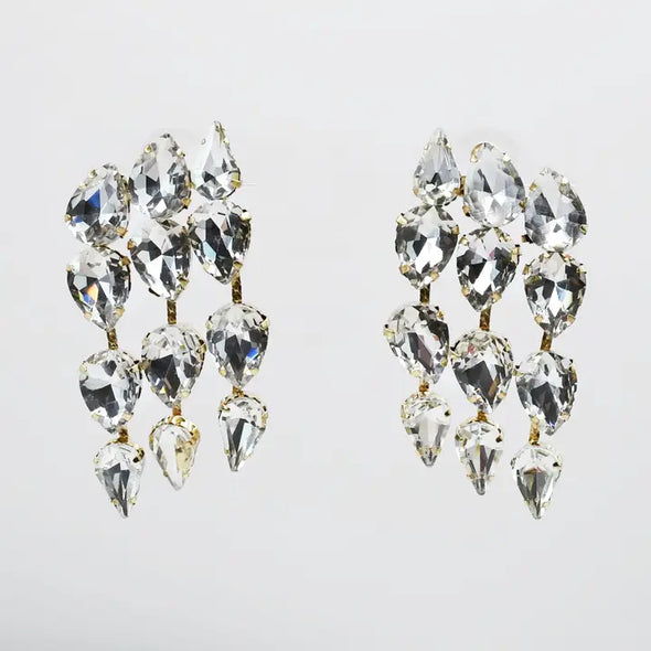 Gilded Luxe Earrings-Silver