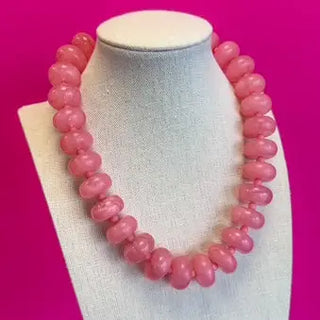 The Circle Ball Necklace-Pink