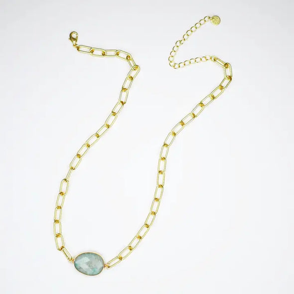 Stone and Shine Gemstone Necklace-Blue