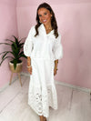 white cut out lace top 