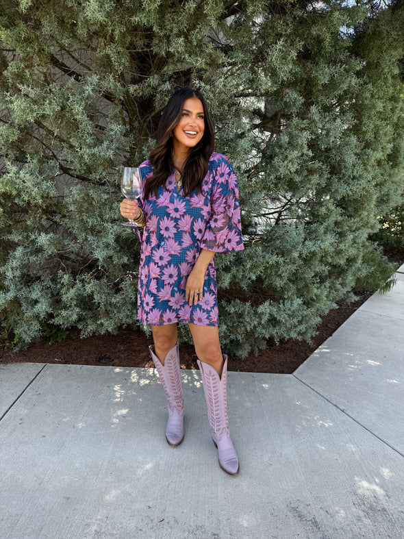 (Buddylove) The Madison Aztec Dress-Purple