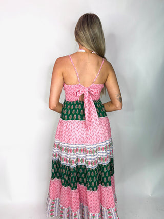 (THML) The Jessi Printed Maxi Dress-Pink