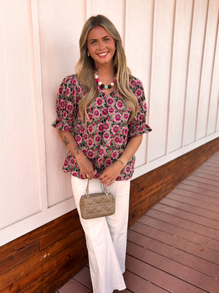 wide leg white pant