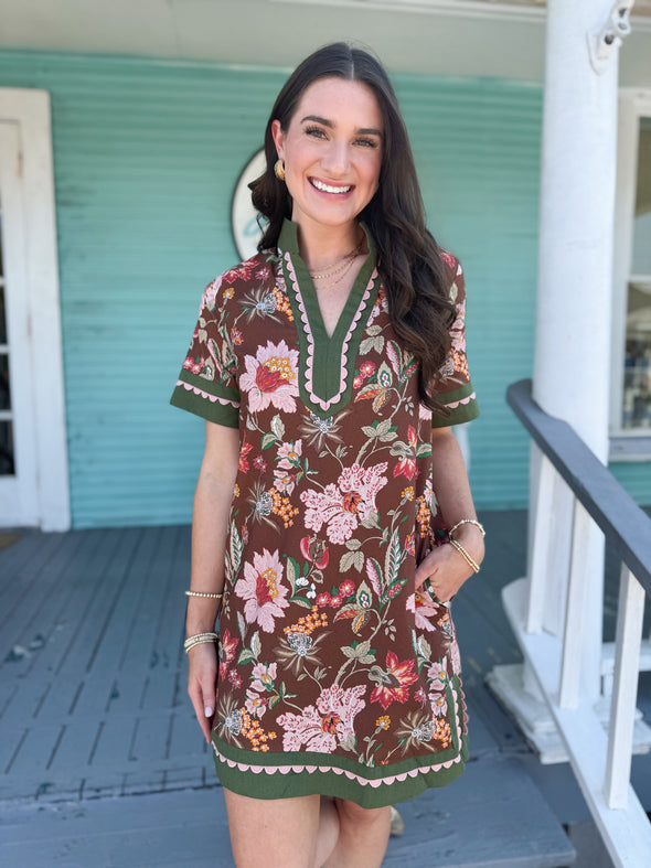 The Drew Dress-Brown