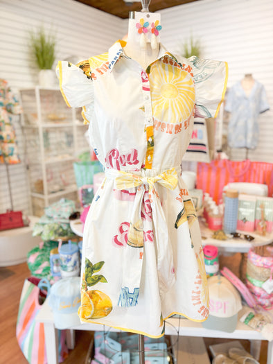 The Zahra Island Mini Dress-Ivory