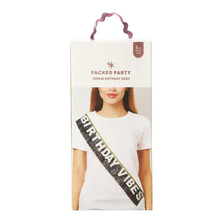 The Birthday Vibes Sash-Glitter