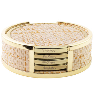 (Lilly Pulitzer) Raffia Coaster Set