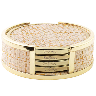 (Lilly Pulitzer) Raffia Coaster Set